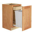 Stained Plywood Shaker Single Wastebasket Base Kitchen Cabinet U597297