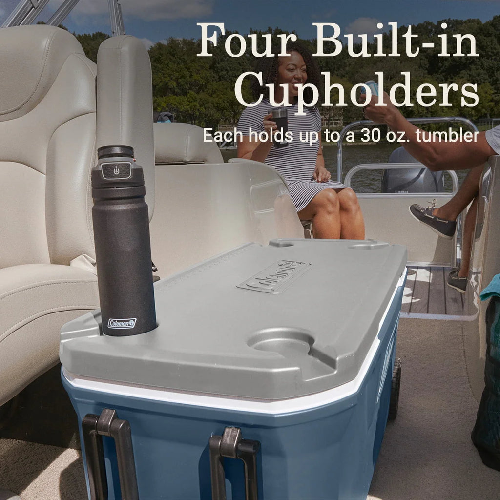 100QT Hard Chest Wheeled Cooler, Lakeside Blue Y812