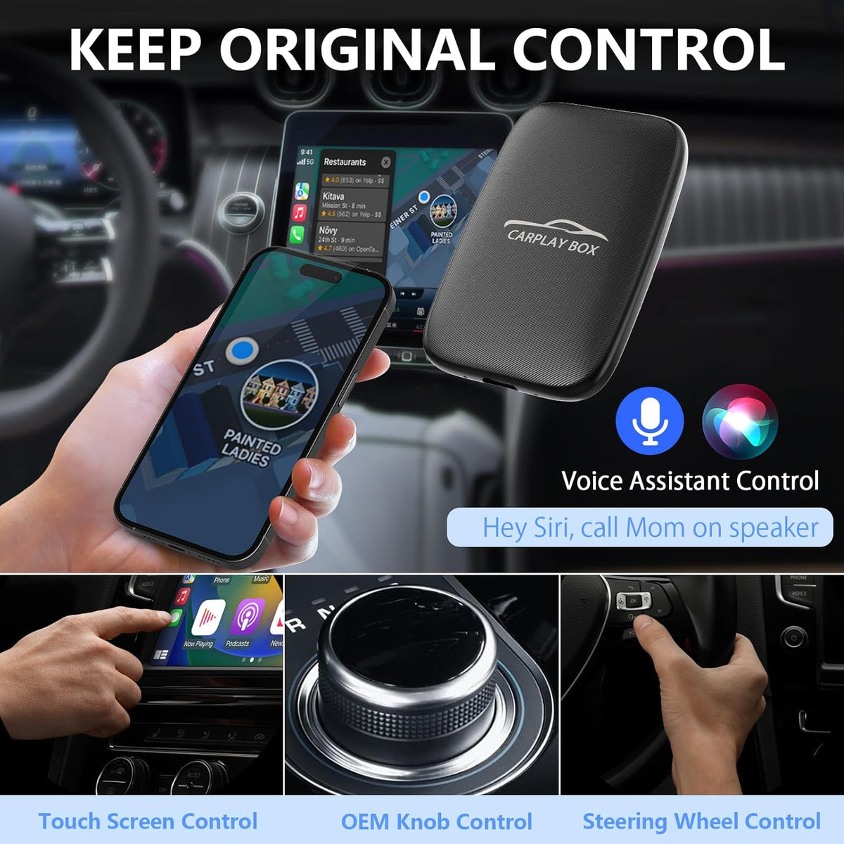 Wireless Carplay Adaptor Android Auto Dongle D46911