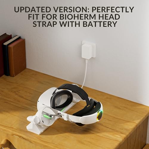 Magnetic Charging Dock for VR Headset & Controllers with 2 Rechargeable Batteries F112