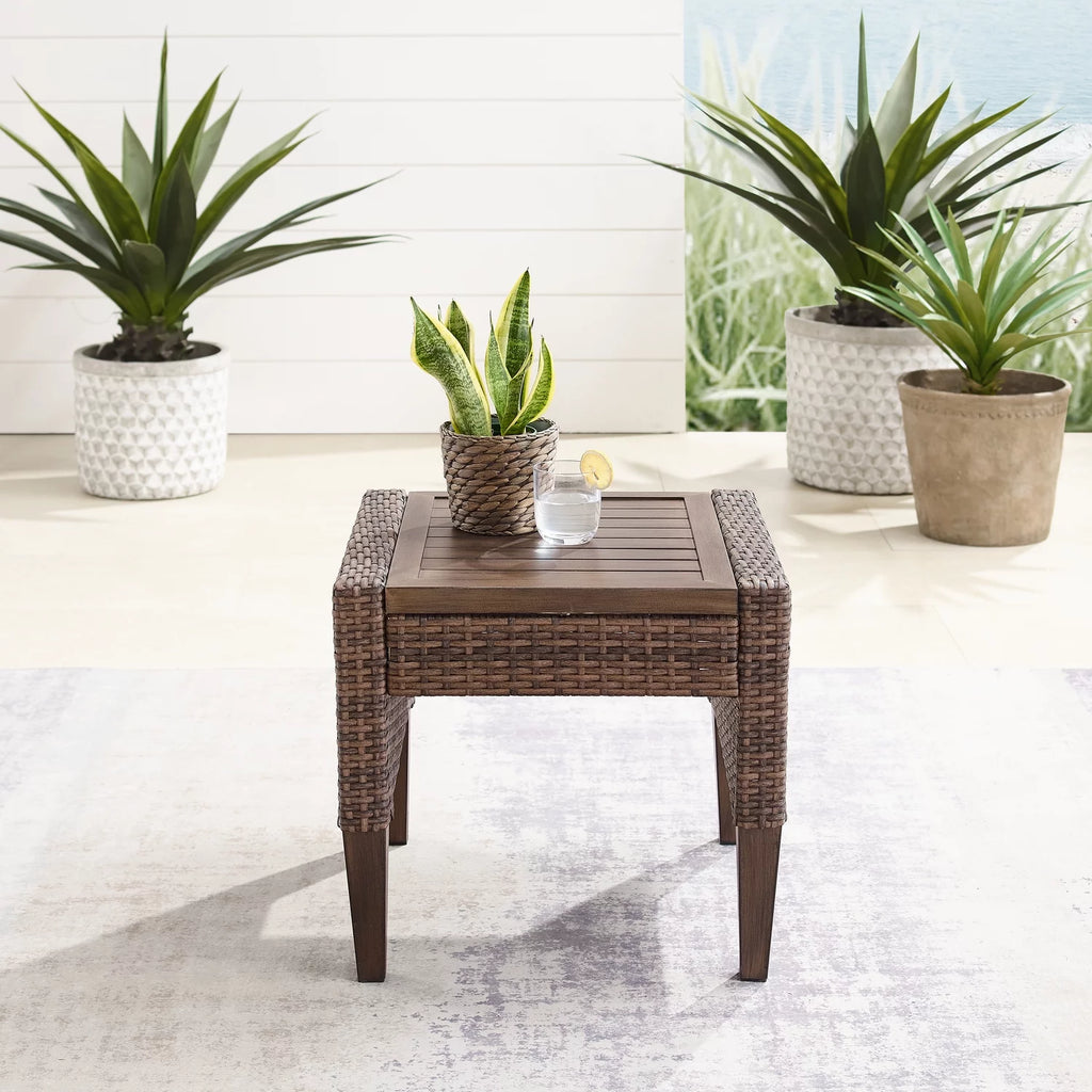 Brown Wicker Side Table N31547