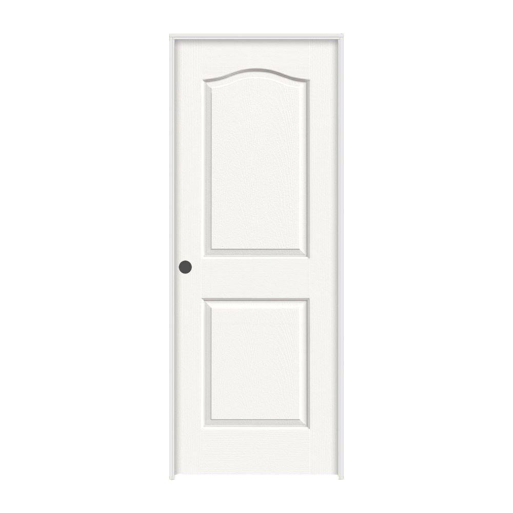 36 in. x 80 in. White Painted Right-Hand Solid Core Molded Composite MDF Single Prehung Interior Door X1268