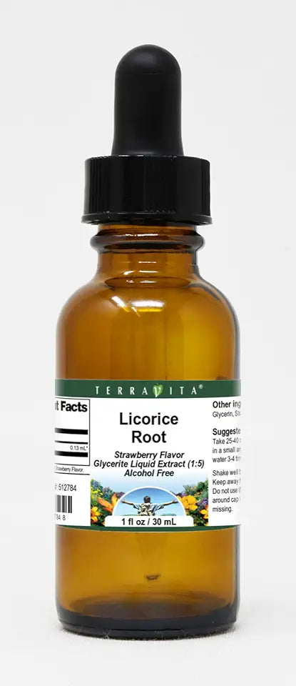 Licorice Root Liquid Extract Strawberry Flavored 1 oz 2 Pack K2947
