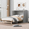 Queen Size Solid Wood Murphy Bed with Storage Drawers Q180046