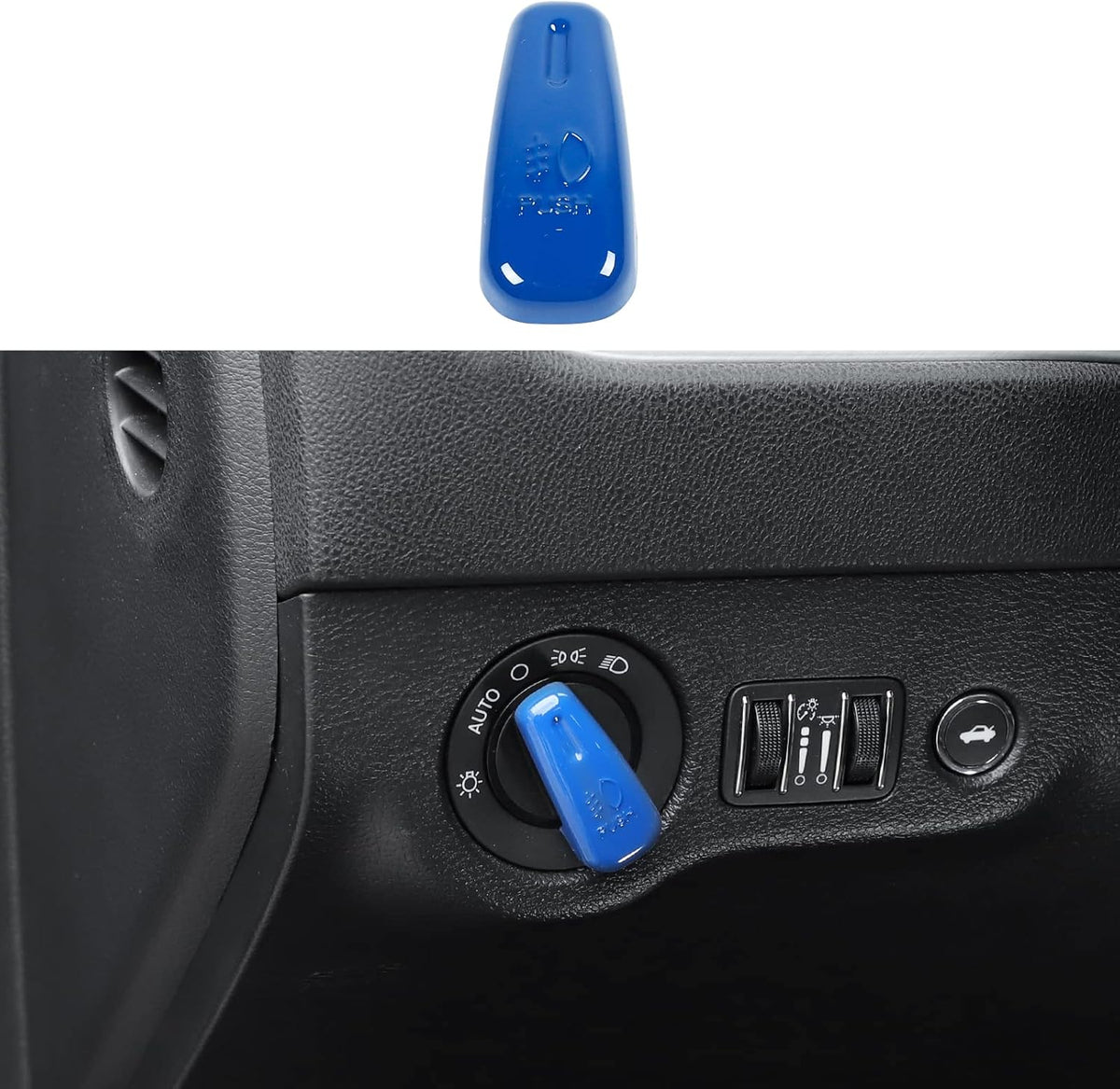 Headlight Control Switch Knob Cover Trim (Red) J3035