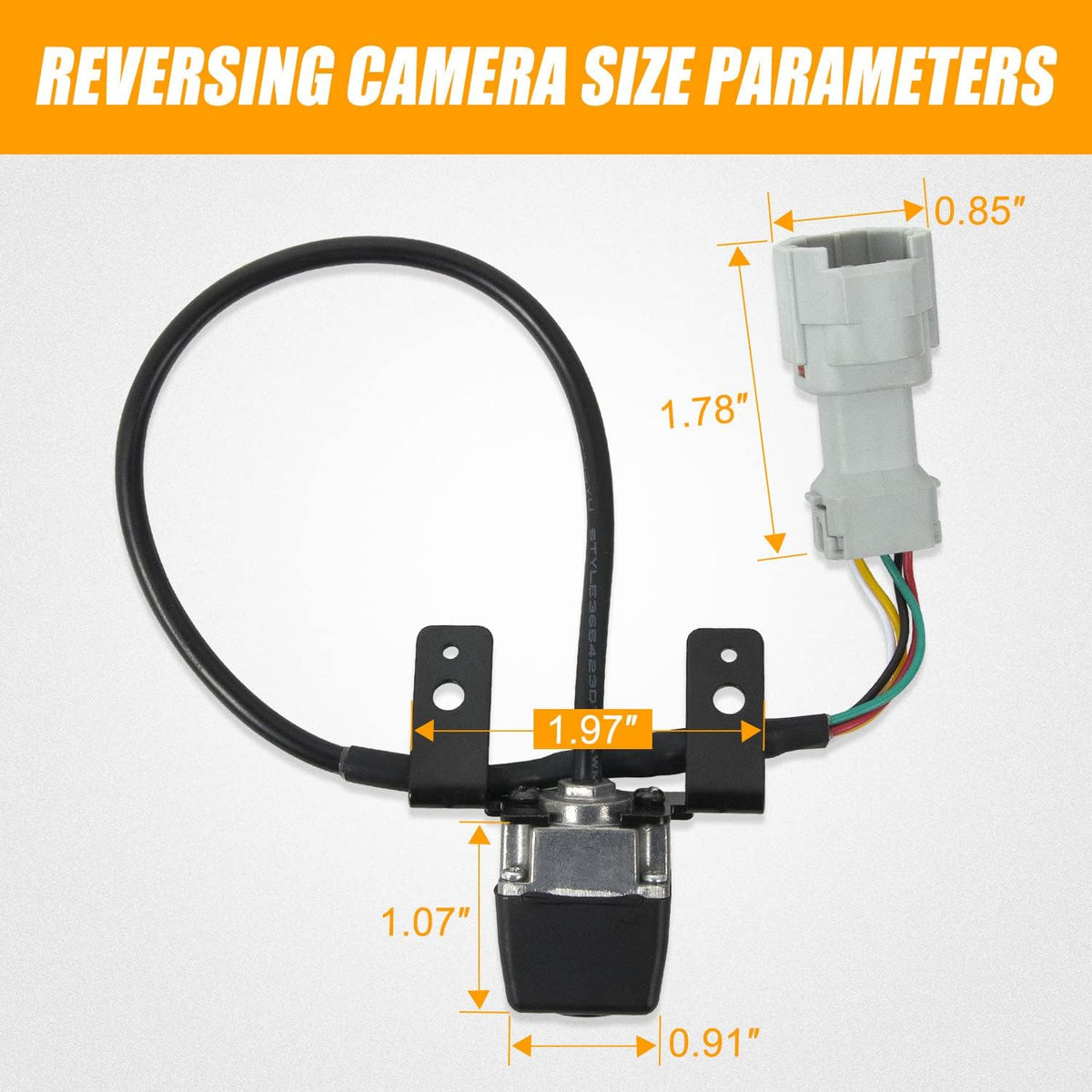 Rear View Backup Camera with Link Cable and Plug Compatible with 2011-2014 Hyundai Sonata Pack of 2 X8933