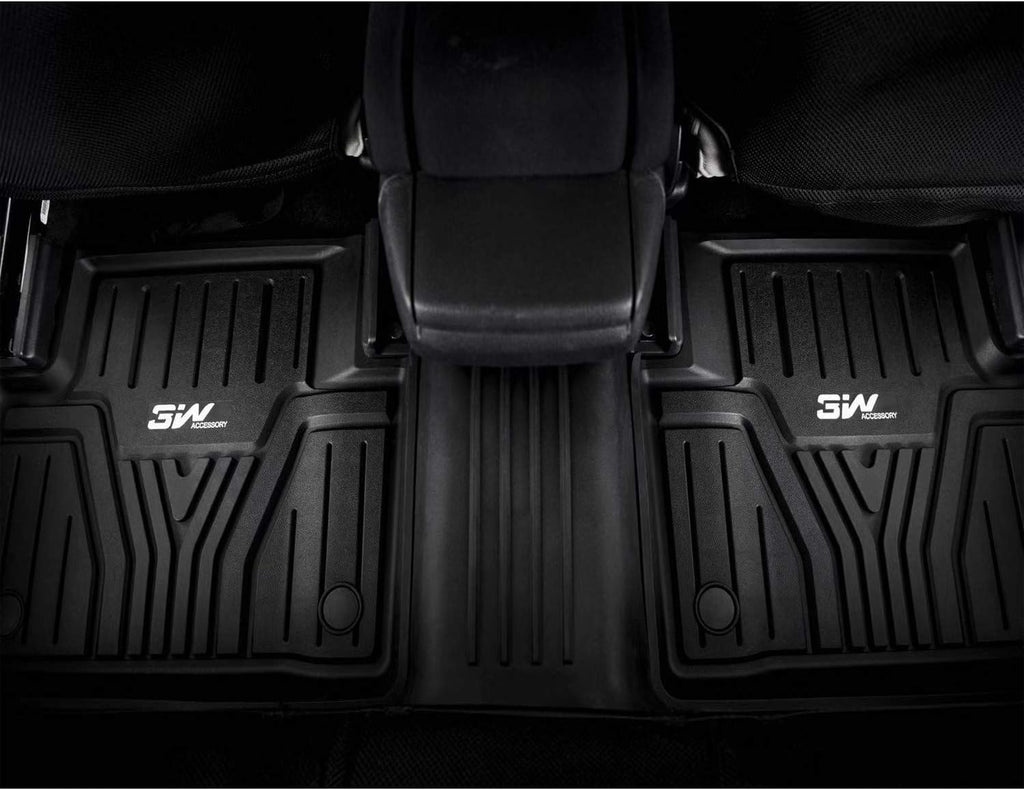 Black All Weather Heavy Duty TPE Car Floor Mats for Honda Accord 2018-2021 Front & Rear 2 Rows Q769