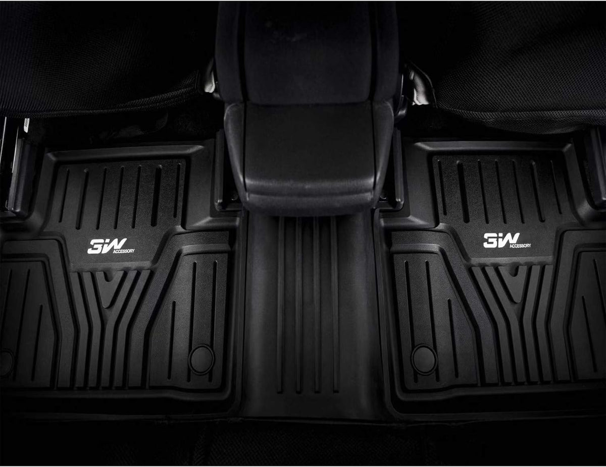 Black All Weather Heavy Duty TPE Car Floor Mats for Honda Accord 2018-2021 Front & Rear 2 Rows Q769