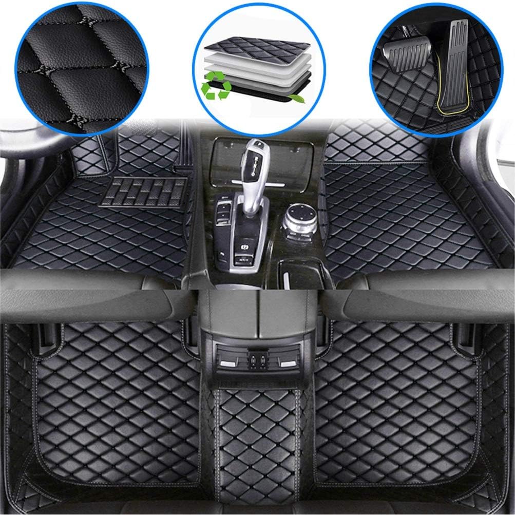 Gray Leather Waterproof Anti-Slip Full Coverage Front & Rear Car Floor Mats H338