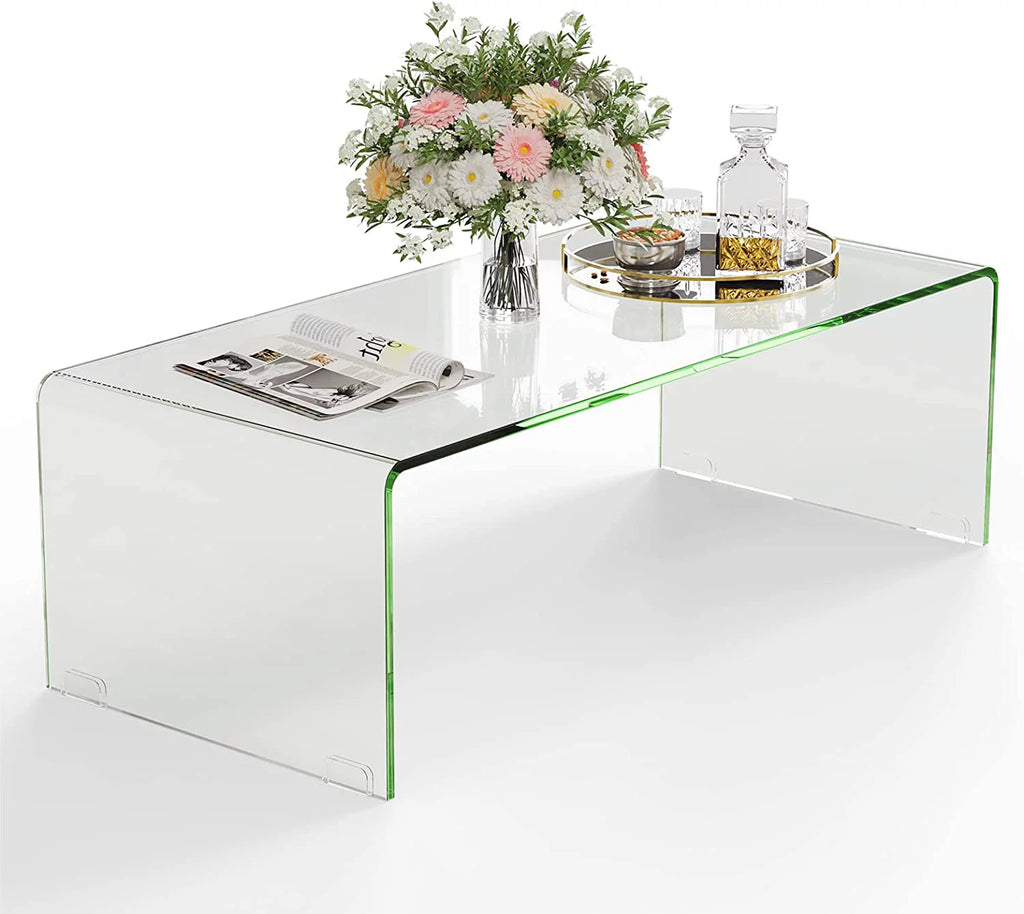 Glass Coffee Table with Smooth Round Edges N50178