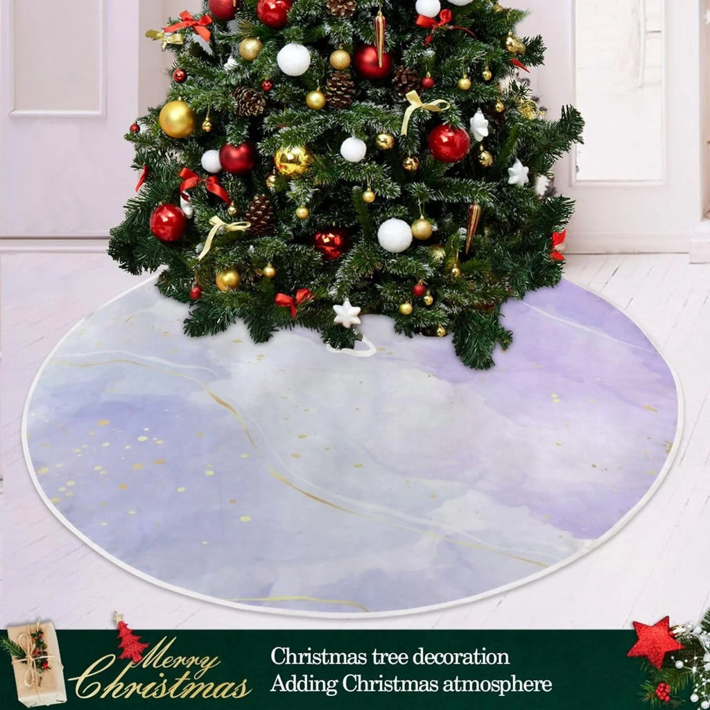 Purple Marble Texture Christmas Tree Skirt X302