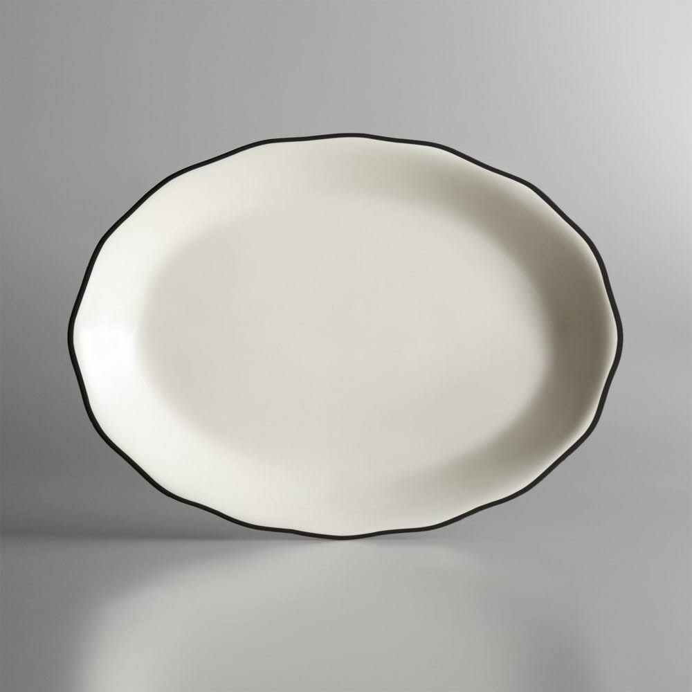 American White 11 5/8x22 Ceramic Oval Platter I46971