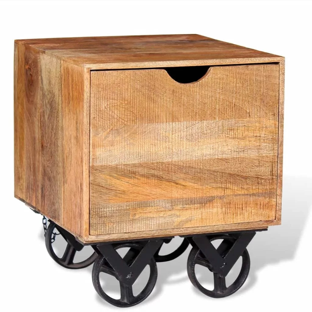 Mango Wood Side Table with Drawer K559278
