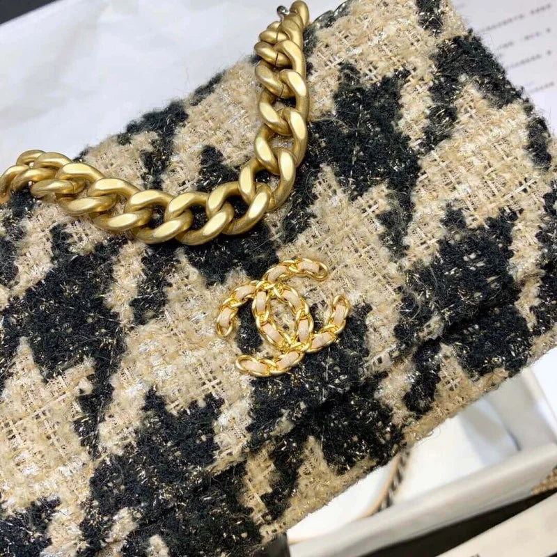 Tweed Leather Coin Purse W210912