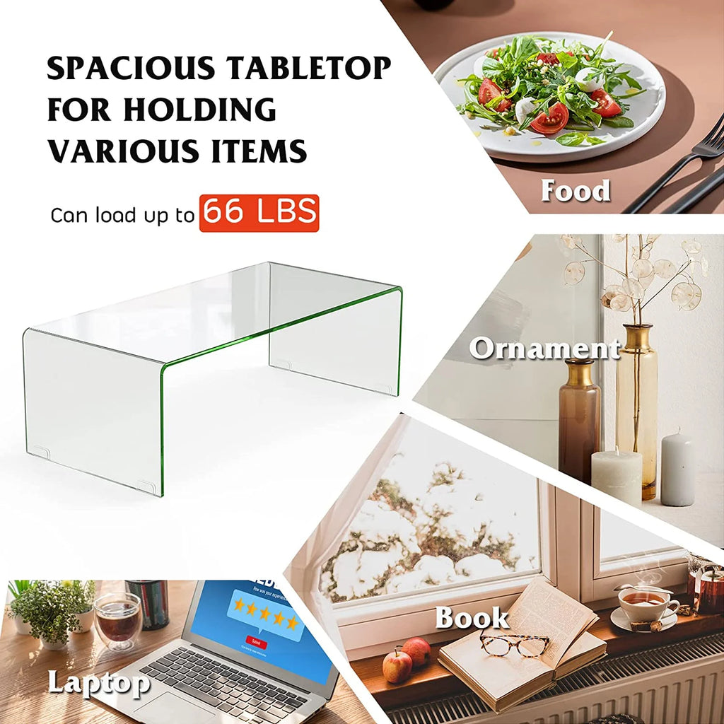 Glass Coffee Table with Smooth Round Edges N50178