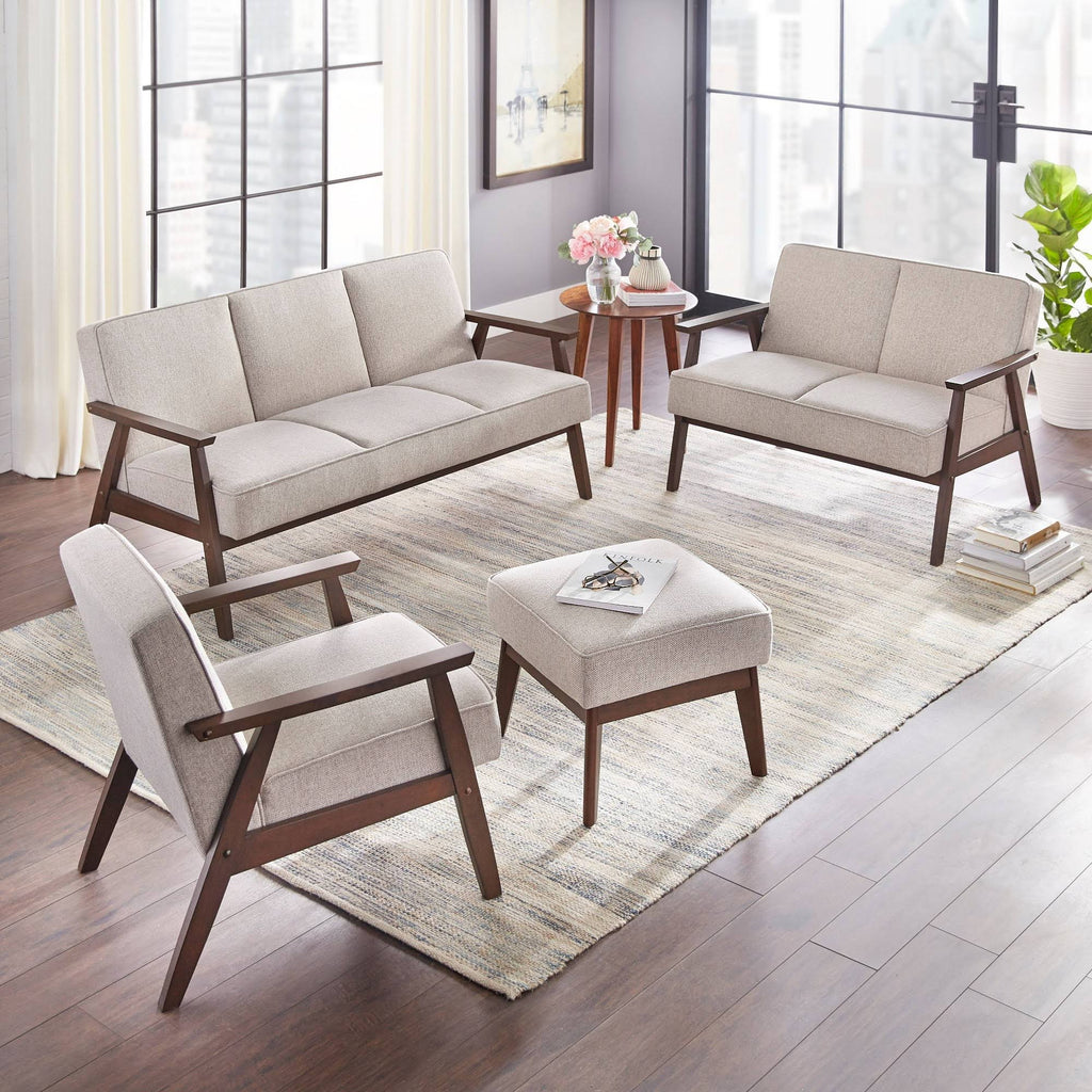 Sonia Chair & Ottoman Gray F17480