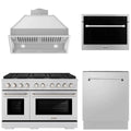 48 Gas Range, Range Hood Insert, Microwave Oven and Dishwasher J939716