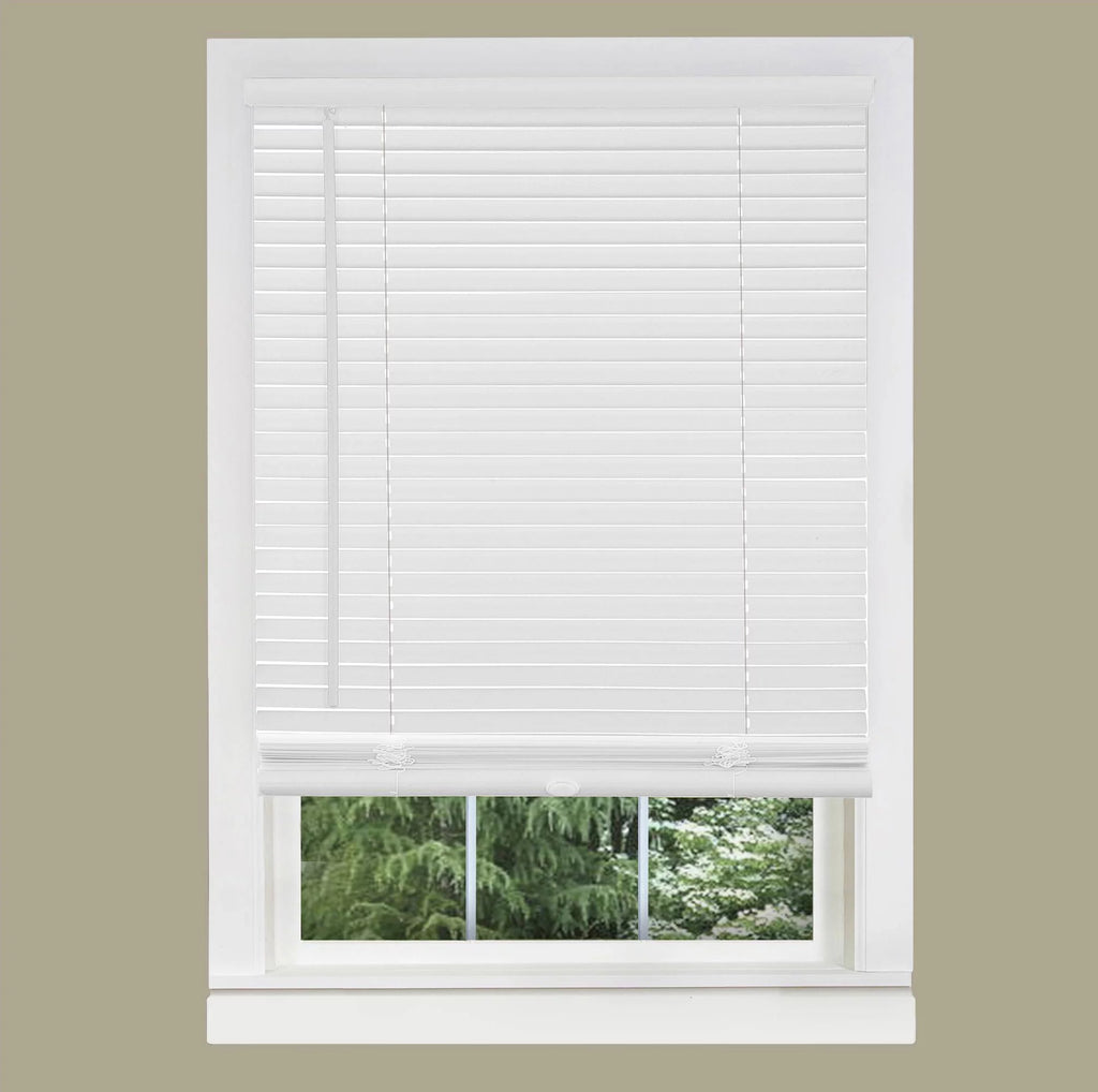 White Cordless 1" Slats Vinyl Mini-Blind 41" x 64" O789
