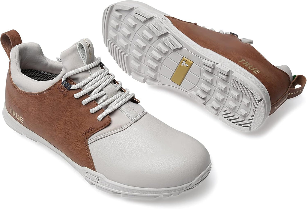 Soft White/Brown Golf Shoes H2732