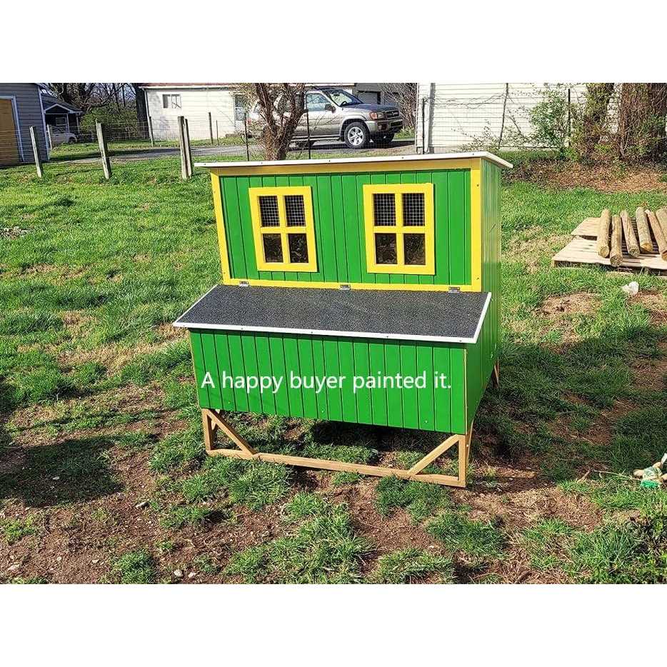 Large Wood Chicken Coop 4-8 Chickens 4 Nesting Box C89290