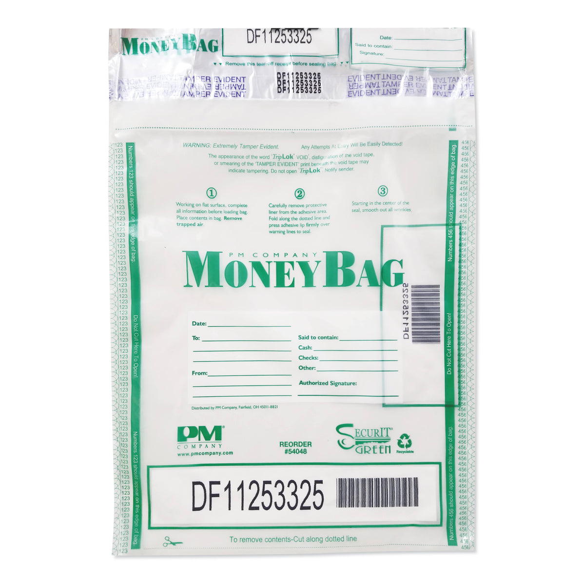 Tamper-Evident Deposit Bags 9 x 12 Clear 100/Pack J310