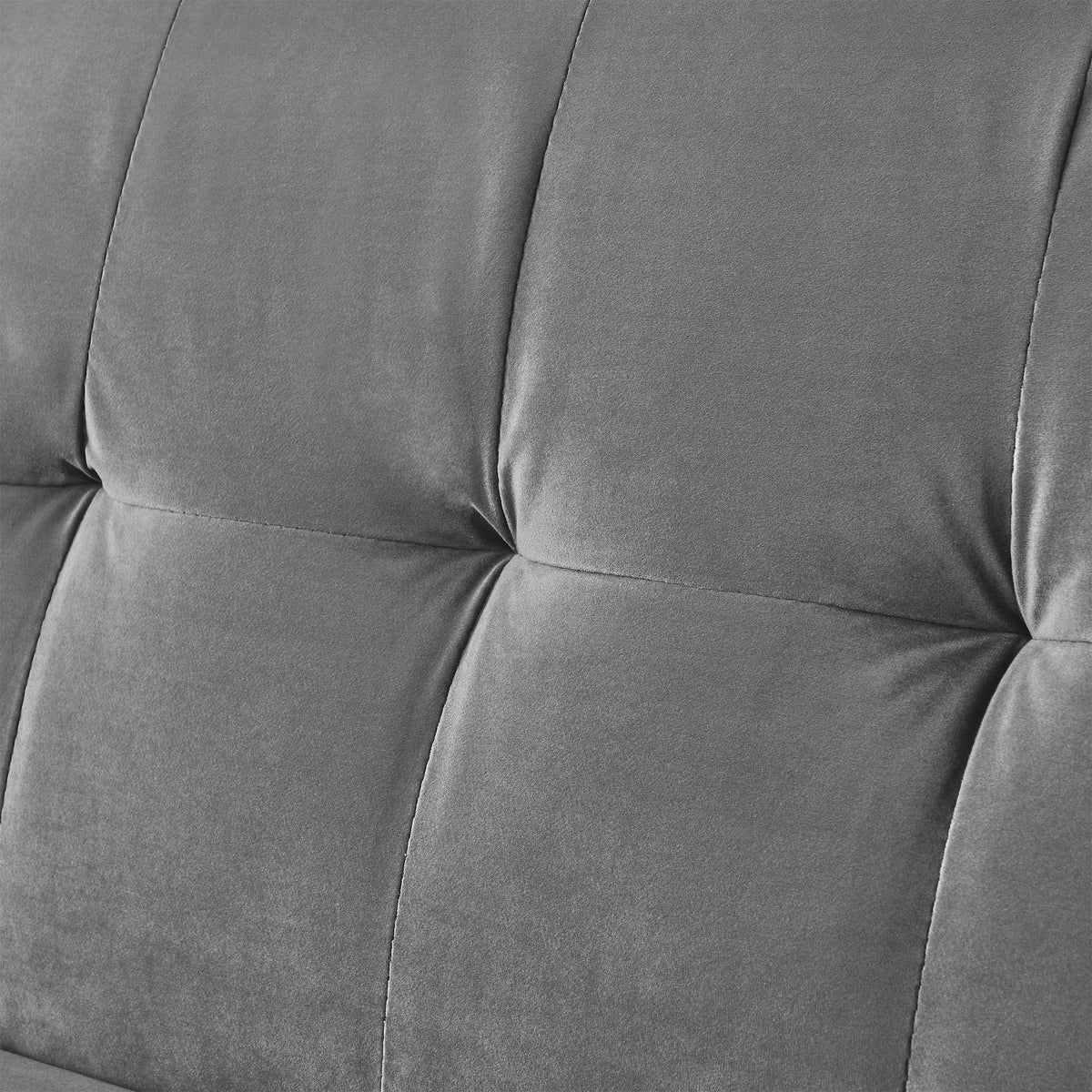 78" Grey Velvet Futon Sofa Bed Convertible Sleeper Loveseat Y668