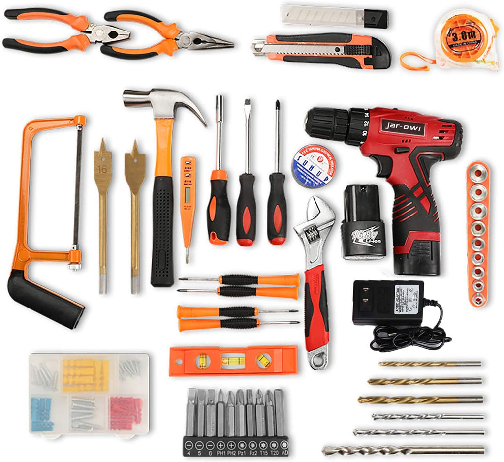 16.8V Cordless Drill Set with 2 Batteries and Toolbox Storage Case, 108 Piece V72345