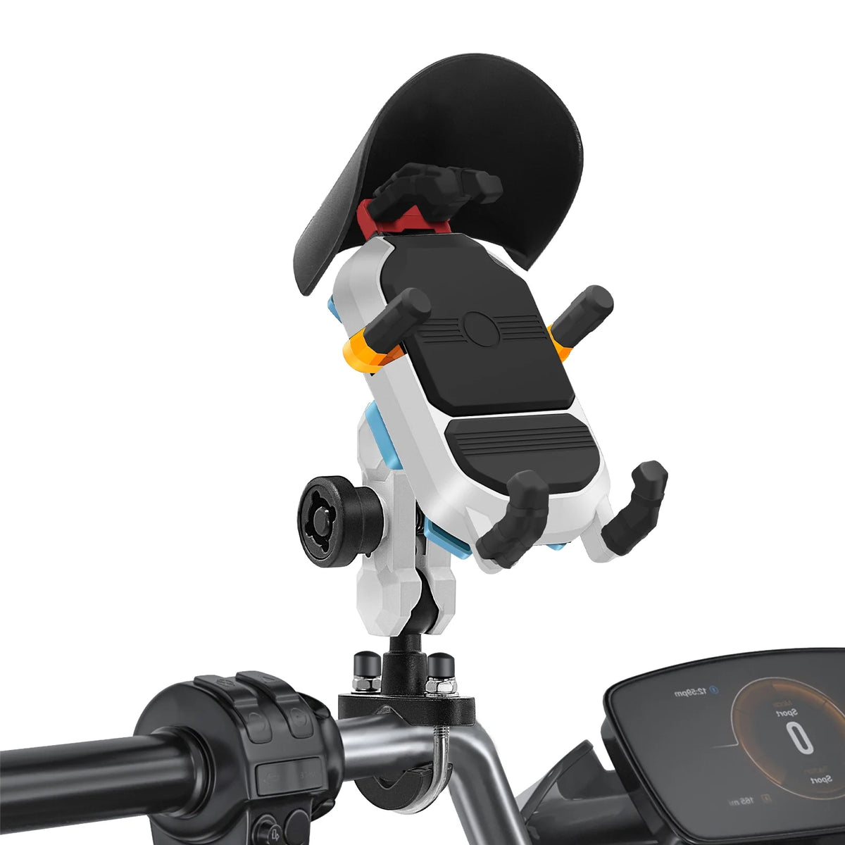 Waterproof Motorcycle Phone Mount Holder with 360° Rotation Handlebar Mount X3173