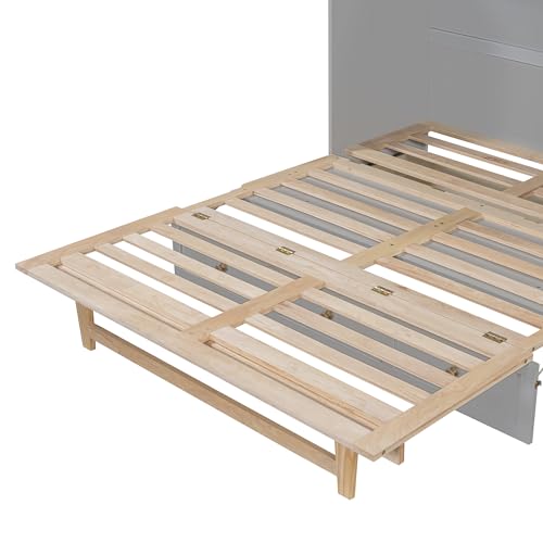 Queen Size Solid Wood Murphy Bed with Storage Drawers Q180046