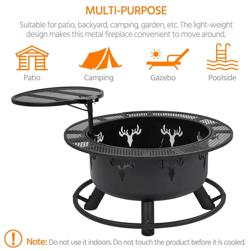Round Wood Burning Fire Pit G54500