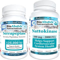 Nattokinase Supplement 180 Caps and Serrapeptase Enzyme 60 Caps L542