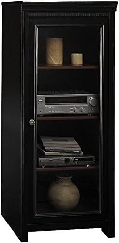 Audio Cabinet with 2 Adjustable Shelves in Antique Black M9282
