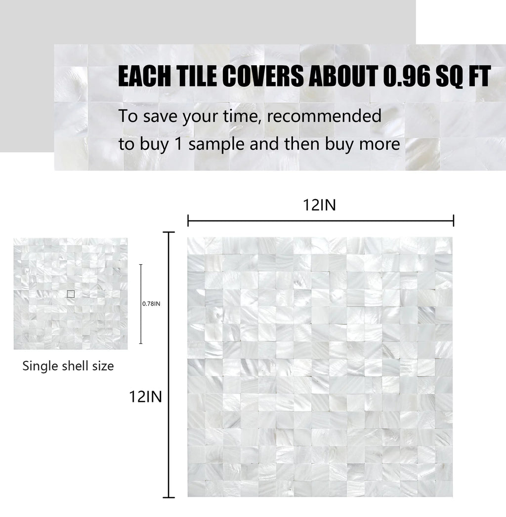 Peel and Stick Mosaic Shell Backsplash Tile V295093