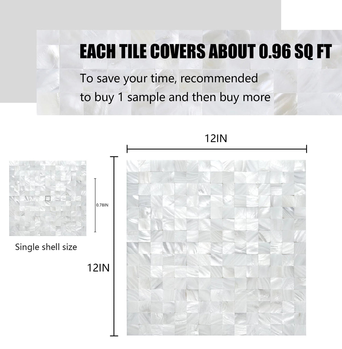 Peel and Stick Mosaic Shell Backsplash Tile V295093