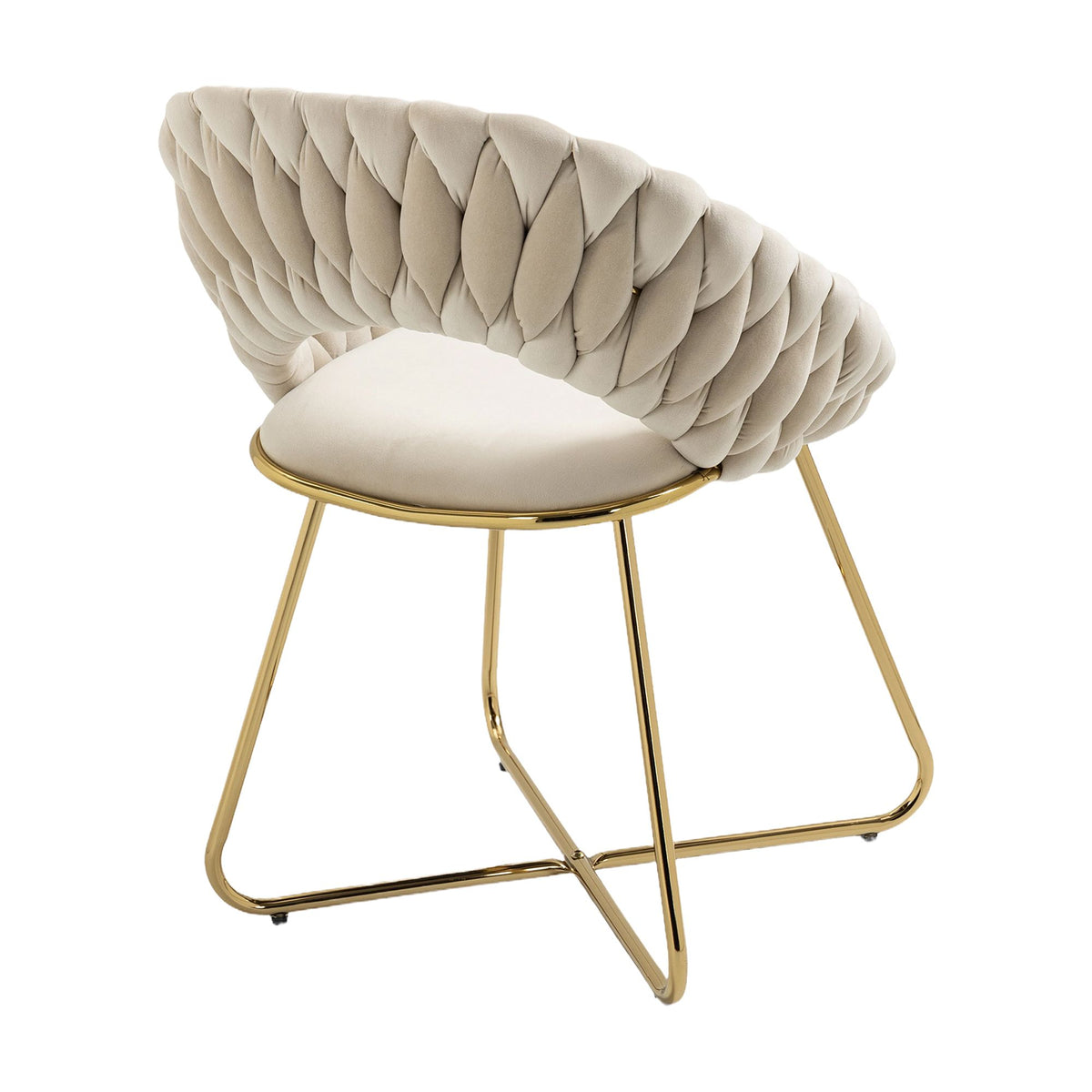 Velvet Accent Chairs Set of 2 with Gold Legs E178