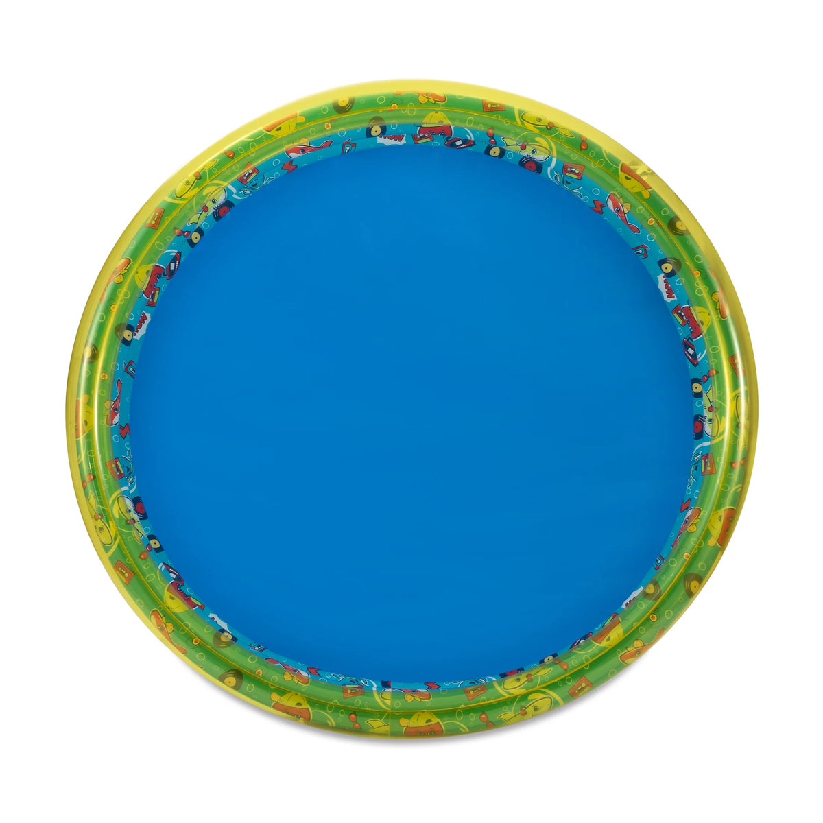 Round Inflatable 3-Ring Kiddie Splash Play Pool Yellow U22583