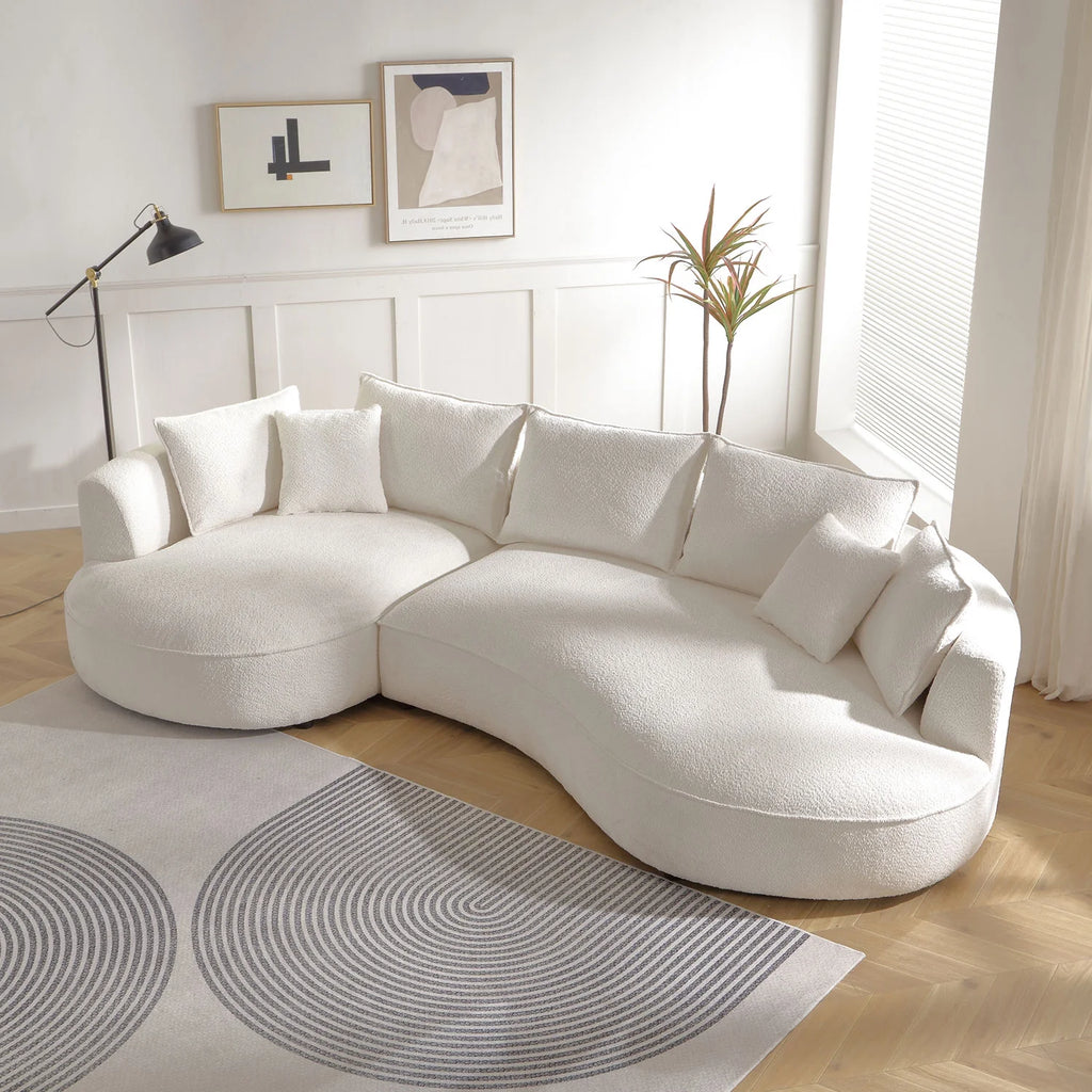 Modern Vintage Velvet Sectional Sofa with Chaise Y28384