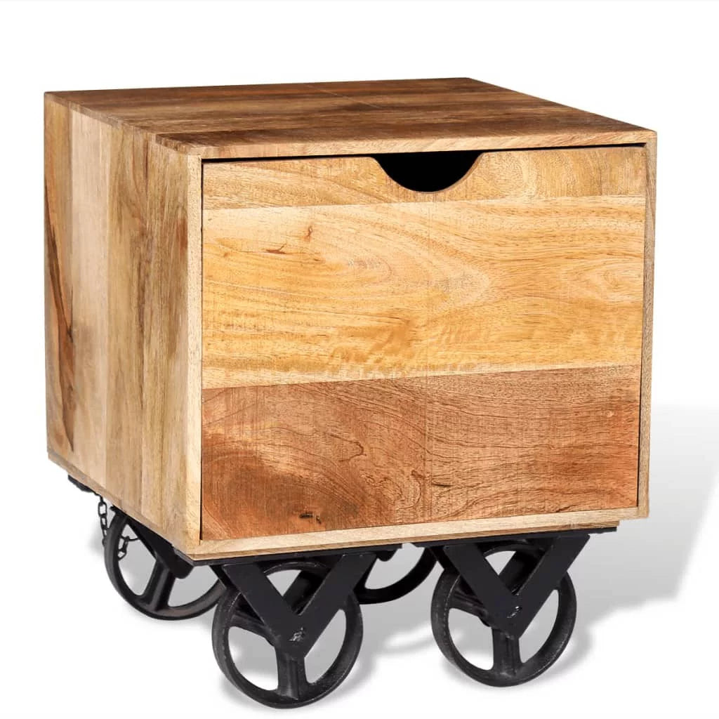 Mango Wood Side Table with Drawer K559278