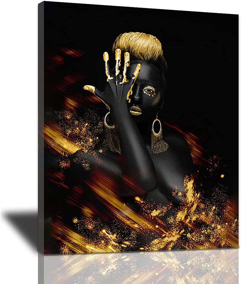 African American Woman Portrait Canvas Artwork 20x24inch E687156