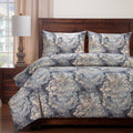 King Distressed Damask Duvet and Shams G7868