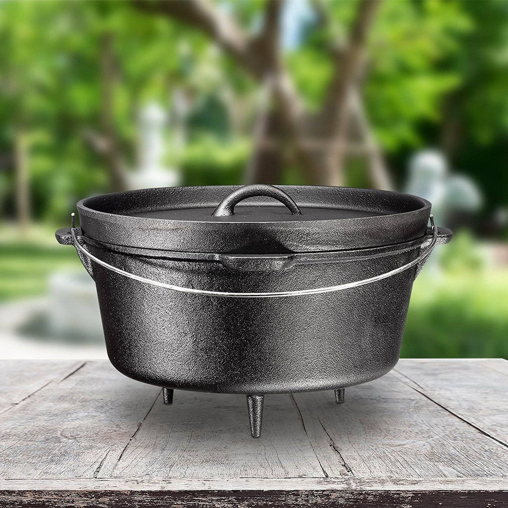 Black 8 qt Cast Iron Dutch Oven U865448