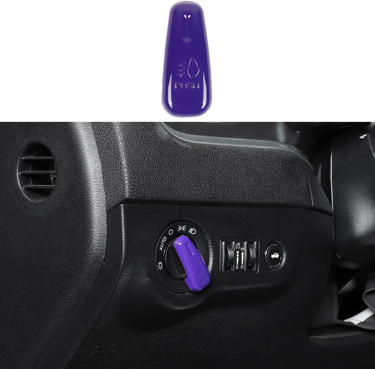 Headlight Control Switch Knob Cover Trim (Red) J3035