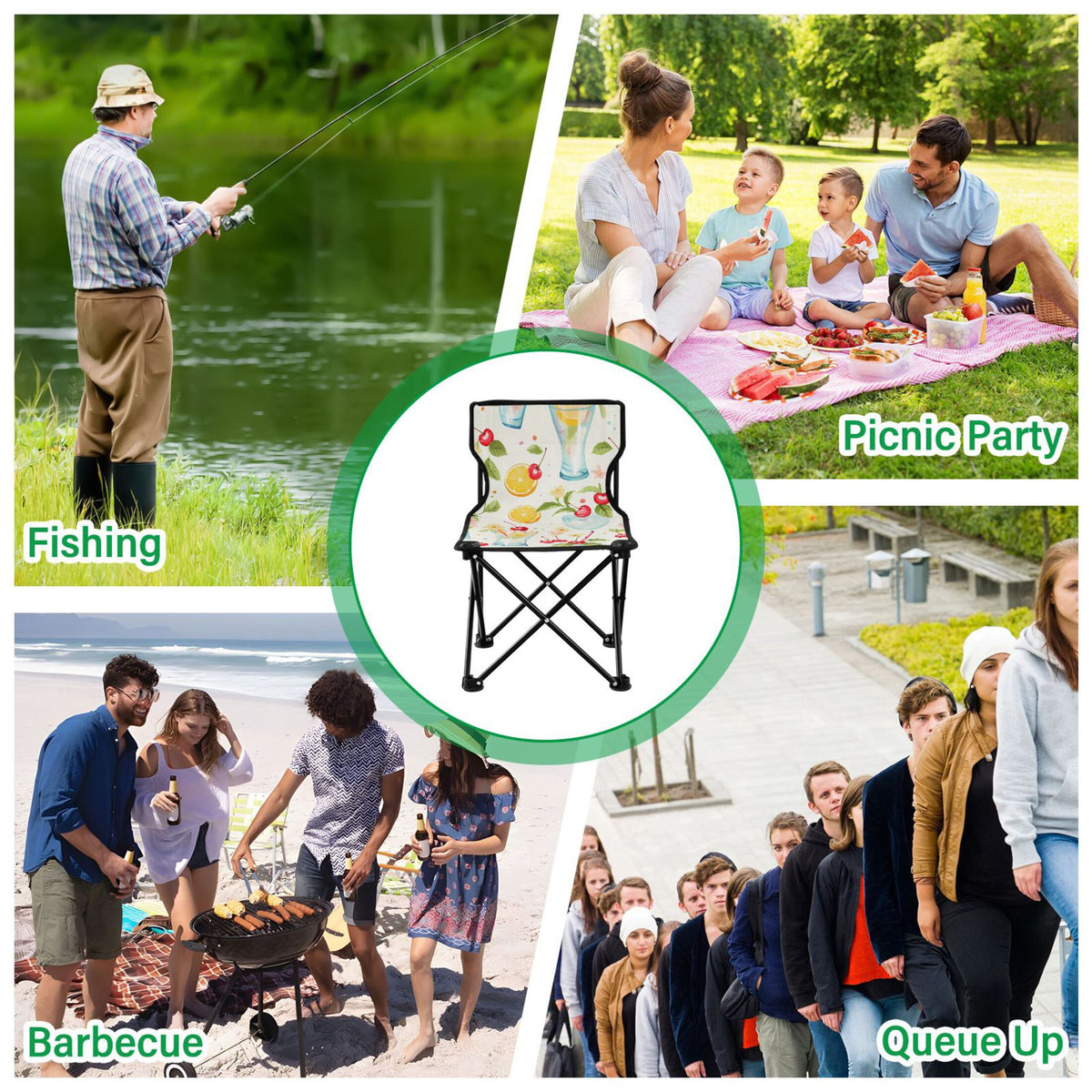 Portable Camping Folding Chair with Carry Bag M6172
