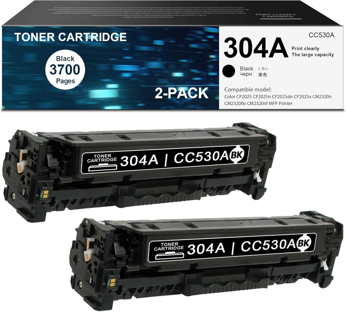 2 Pack Black Toner Cartridge F747268