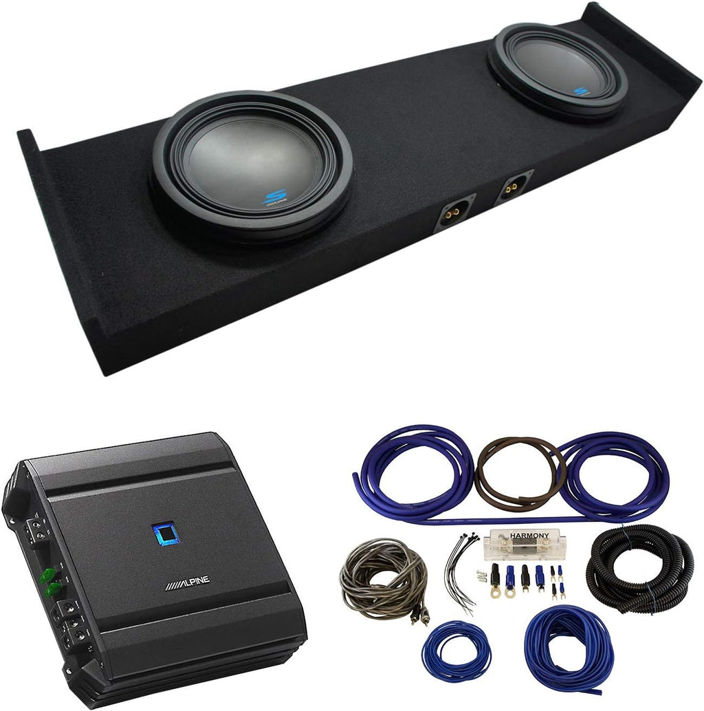 Dual 12" Sub Box Enclosure Package with Alpine S-W12D2 Type S Subwoofer C11720