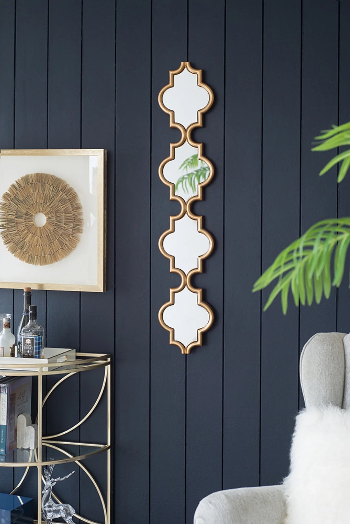 Gold Narrow Wall Mirror K5541