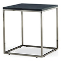 Black Engineered Wood & Metal Side Table U120824