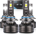9005 High Beam + 9006 Low Beam LED Headlight Bulbs, 6000K Cool White, Pack of 4 Y476