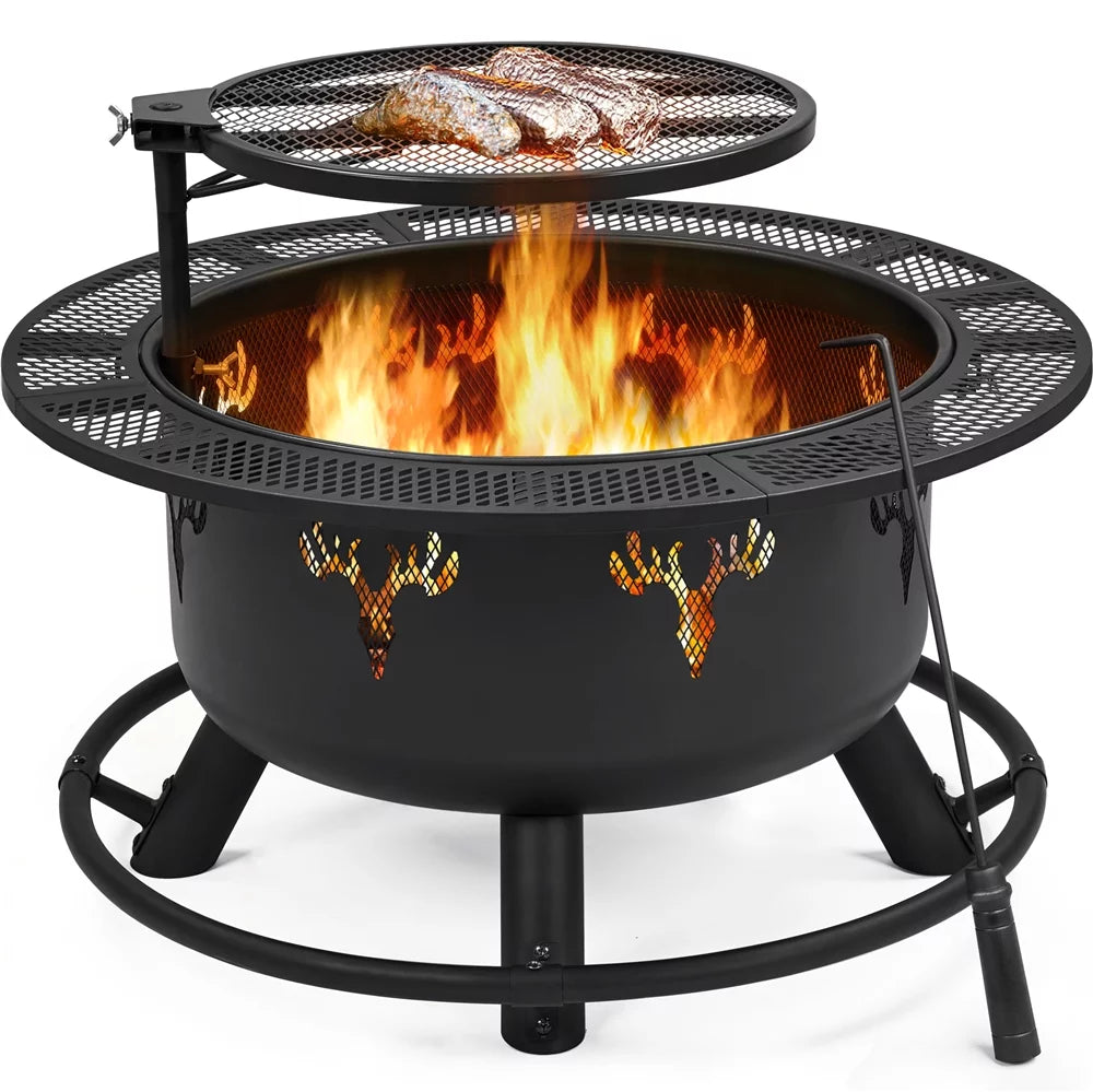 Round Wood Burning Fire Pit G54500