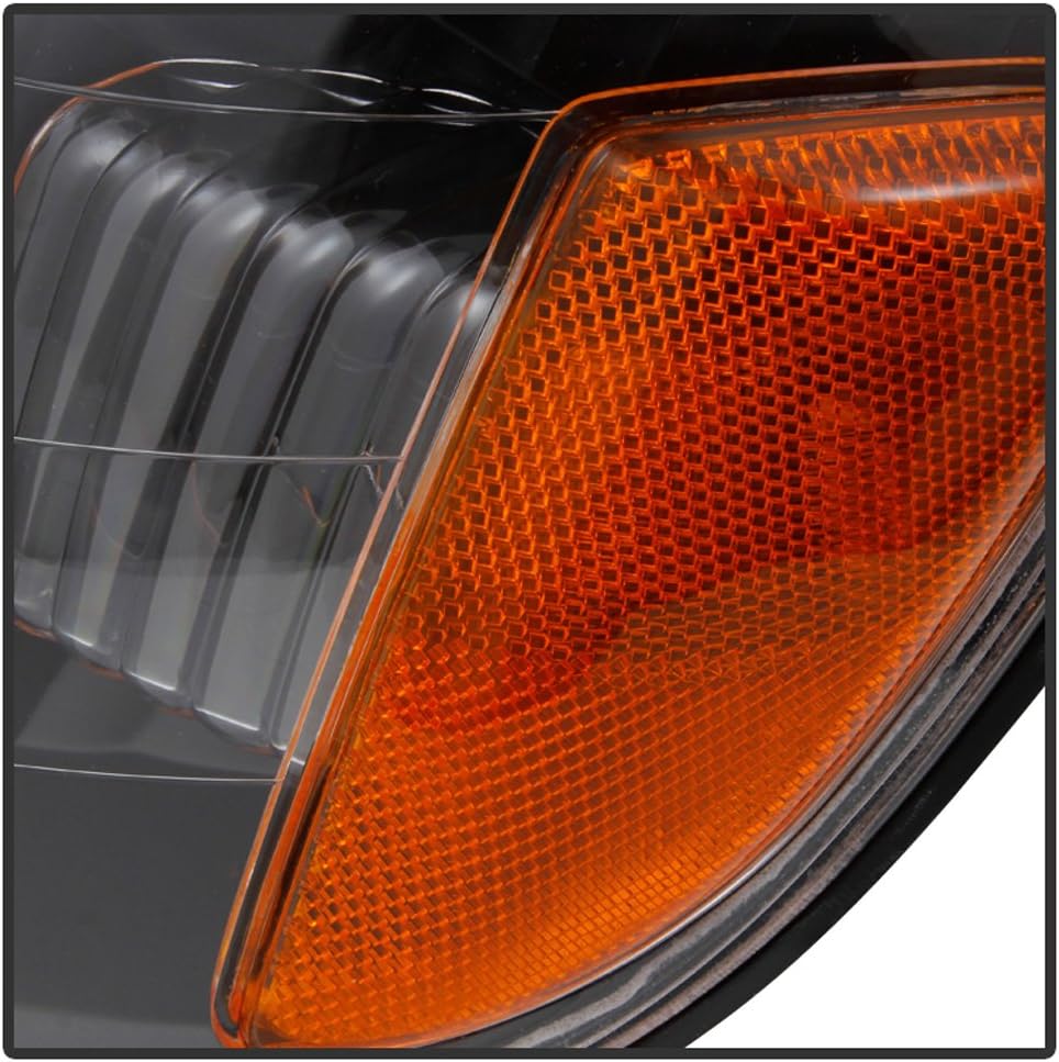 Blk Headlights Headlamp Driver + Passenger Side V729